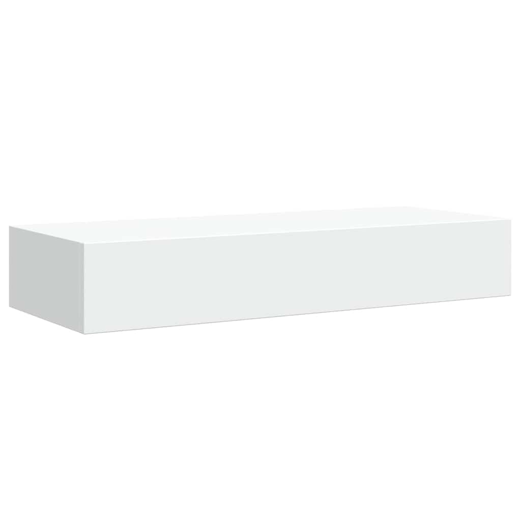 Wandregal mit Schublade Weiß 60x23,5x10 cm MDF