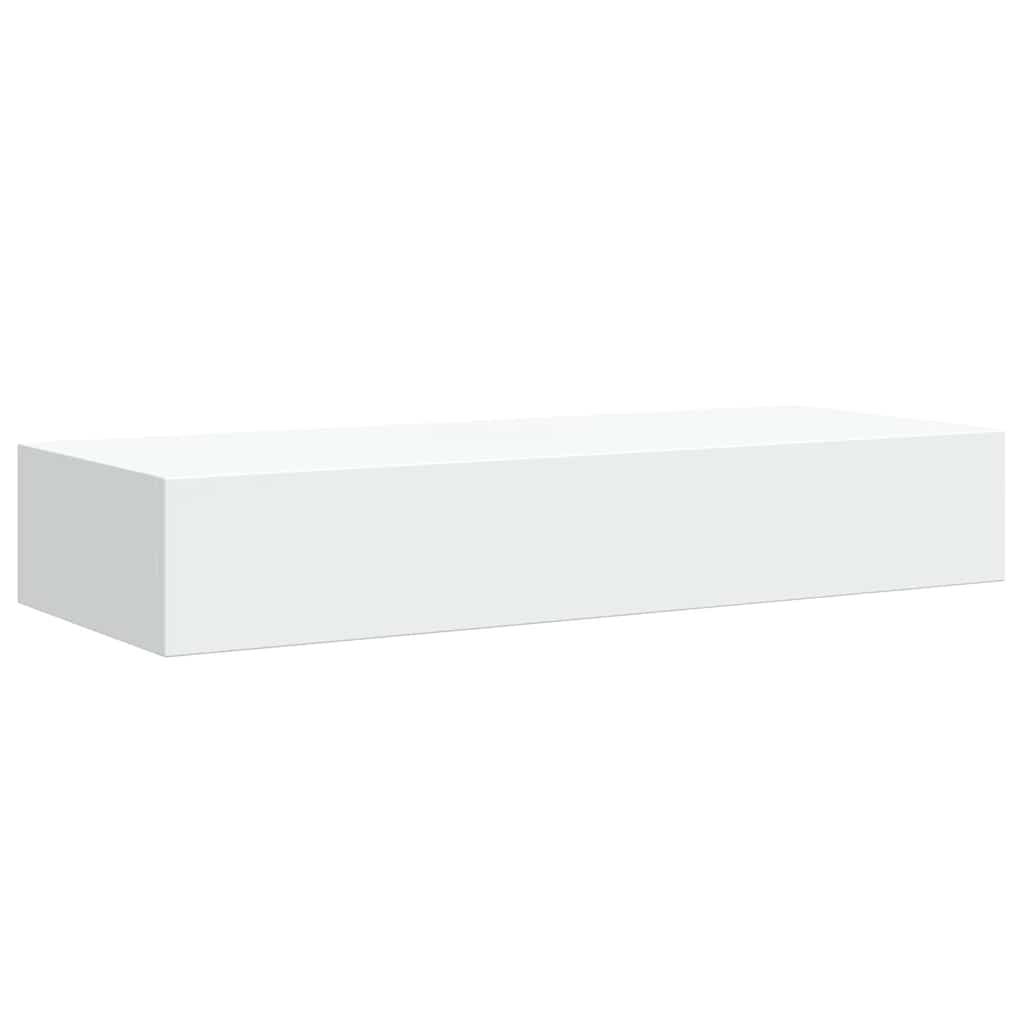 Wandregal mit Schublade Weiß 60x23,5x10 cm MDF