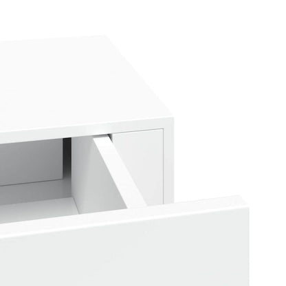 Wandregale mit Schubladen 2 Stk. Weiß 60x23,5x10 cm MDF