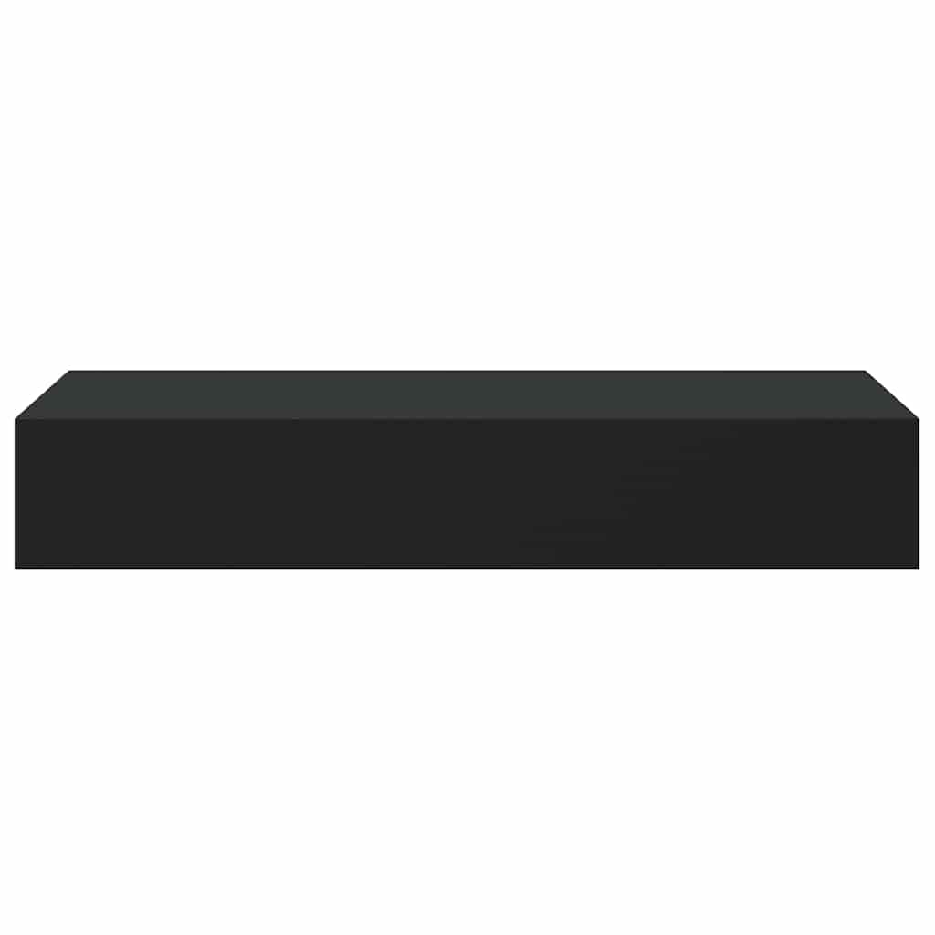 Wandregal mit Schublade Schwarz 60x23,5x10 cm MDF
