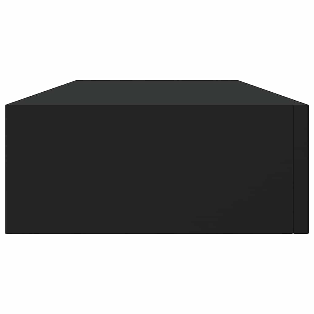 Wandregal mit Schublade Schwarz 60x23,5x10 cm MDF