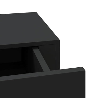Wandregal mit Schublade Schwarz 60x23,5x10 cm MDF