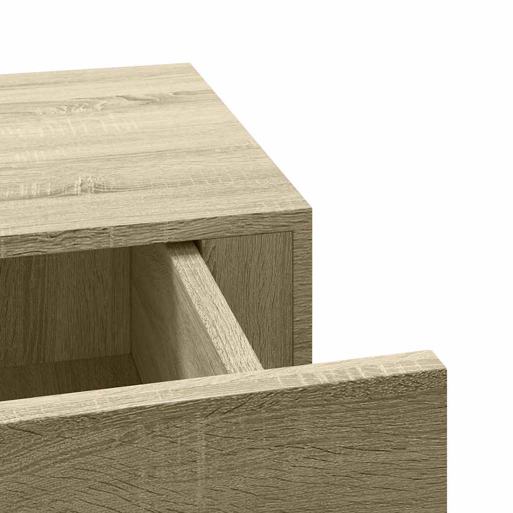 Wandregal mit Schublade Eichen-Optik 60x23,5x10 cm MDF