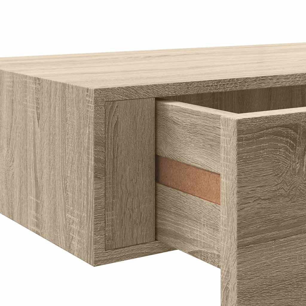 Wandregal mit Schublade Eichen-Optik 60x23,5x10 cm MDF