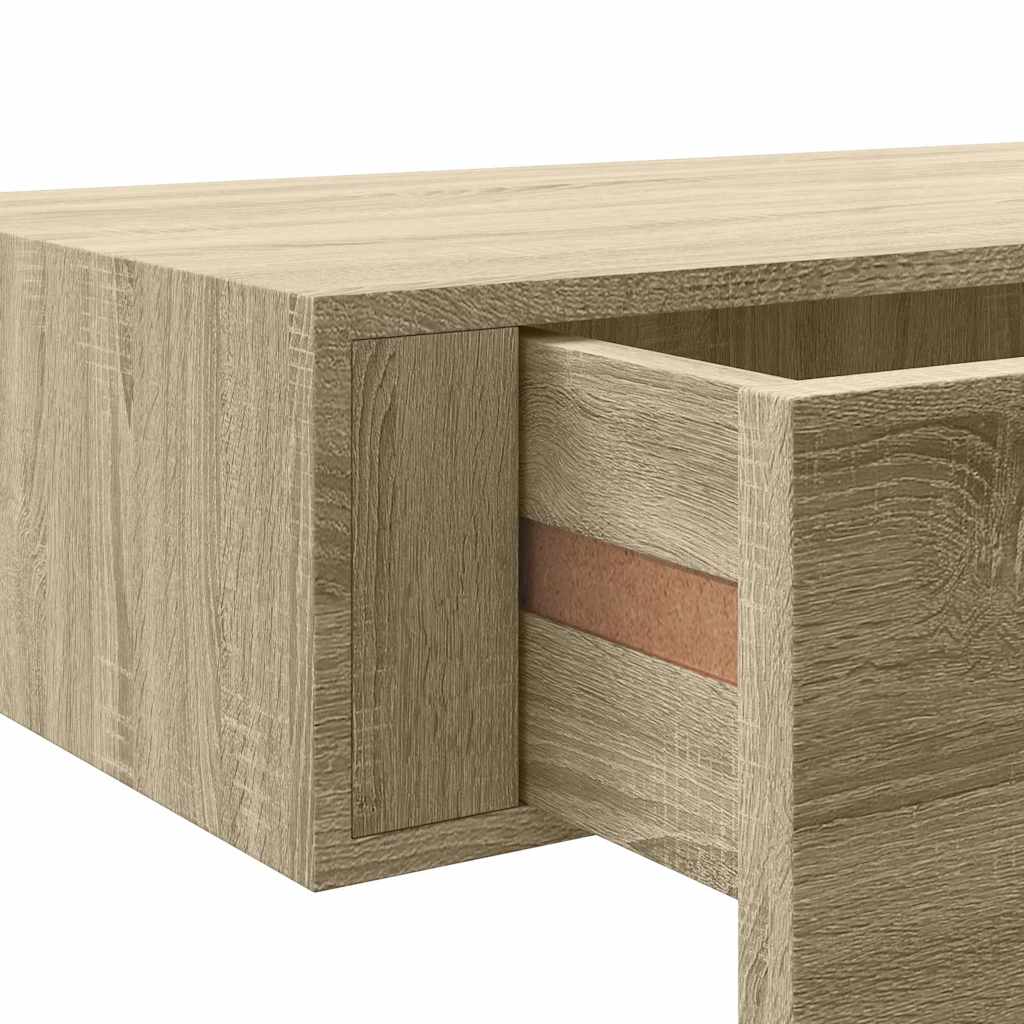 Wandregal mit Schublade Eichen-Optik 60x23,5x10 cm MDF