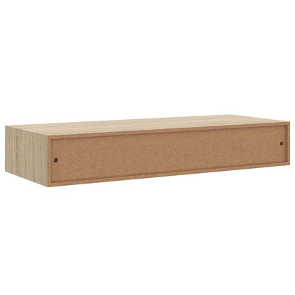 Wandregale mit Schubladen 2 Stk. Eichen-Optik 60x23,5x10 cm MDF