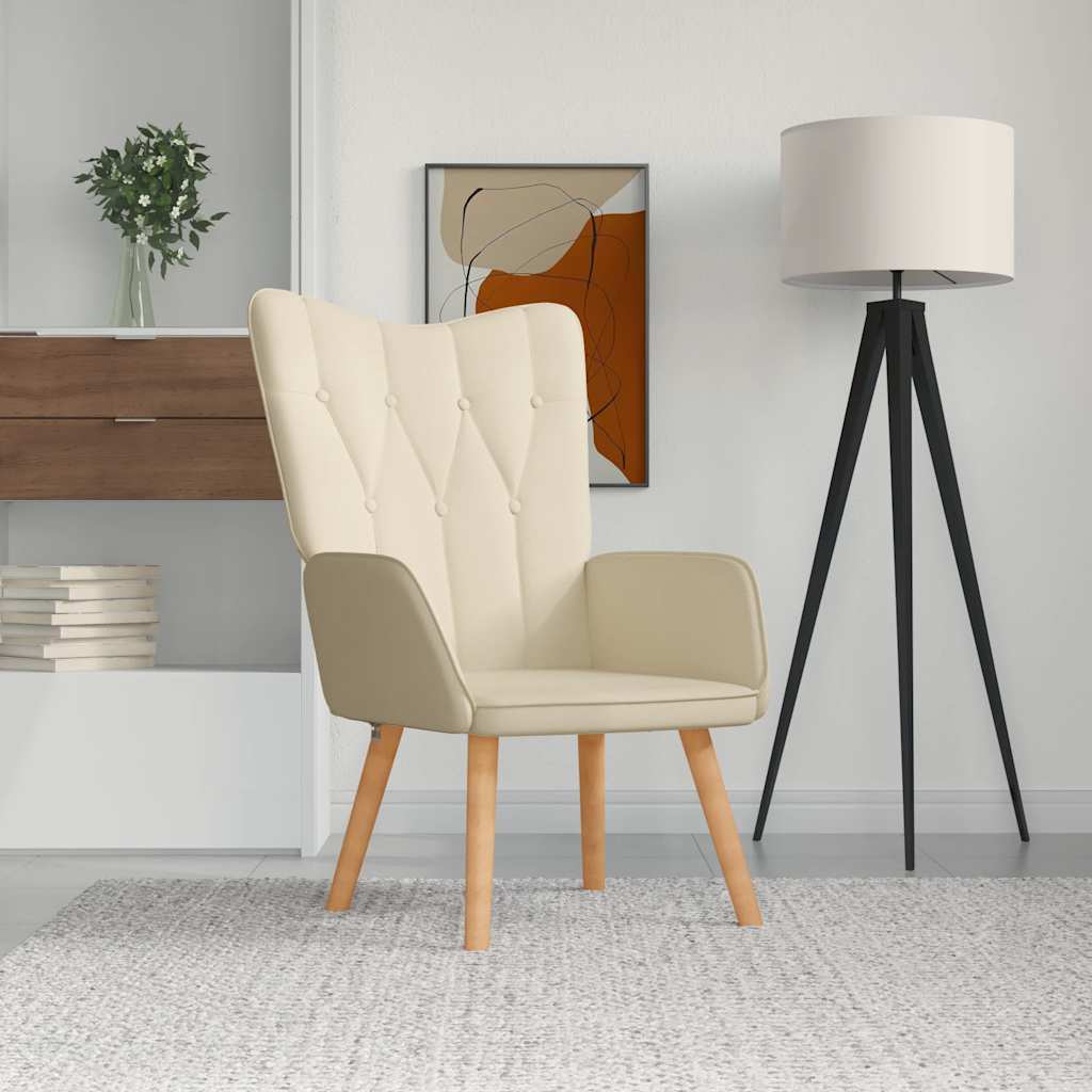 Relaxsessel Creme Stoff