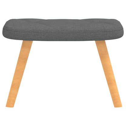 Relaxsessel mit Hocker Dunkelgrau Stoff