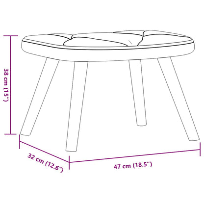 Relaxsessel mit Hocker Blau Stoff
