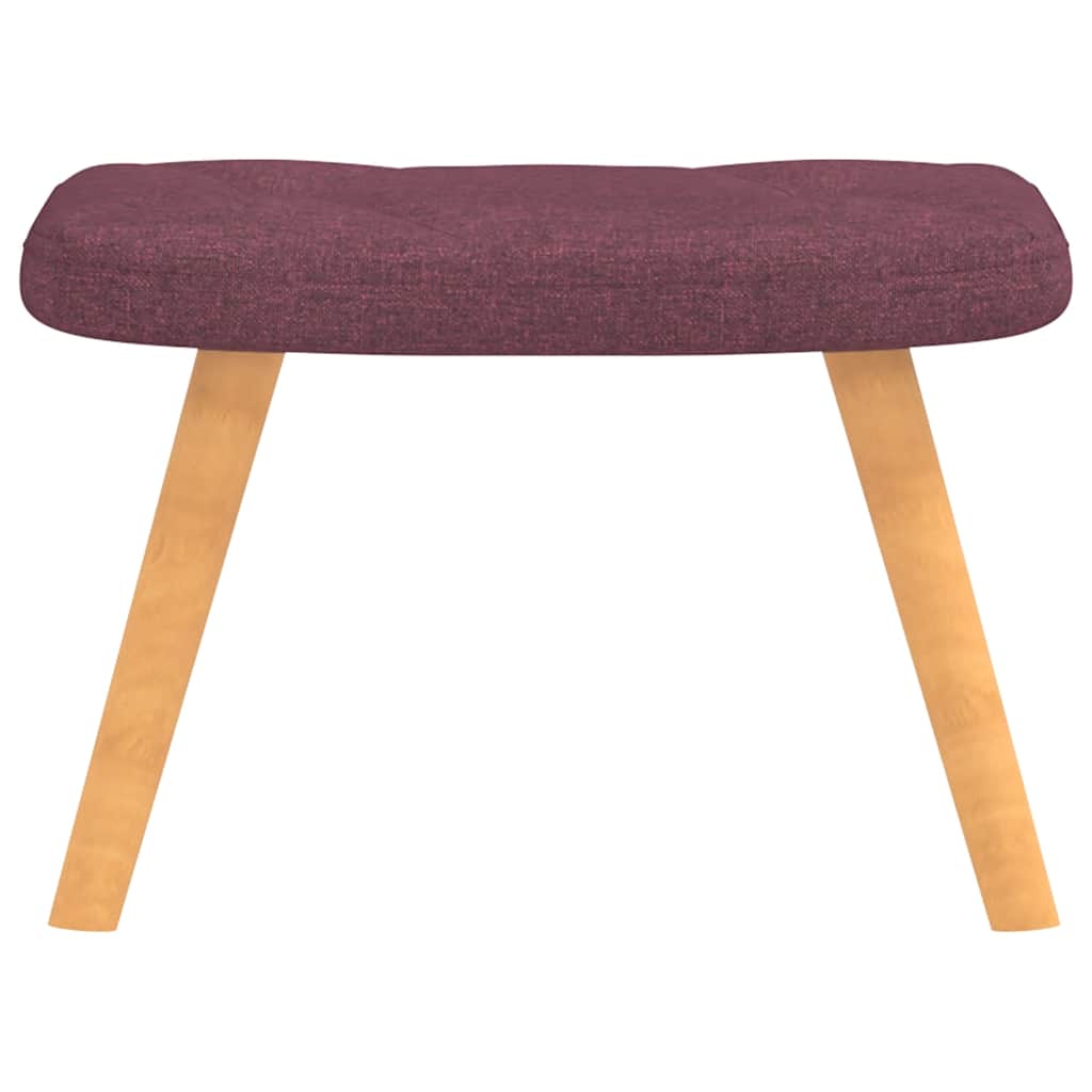 Relaxsessel mit Hocker Lila Stoff