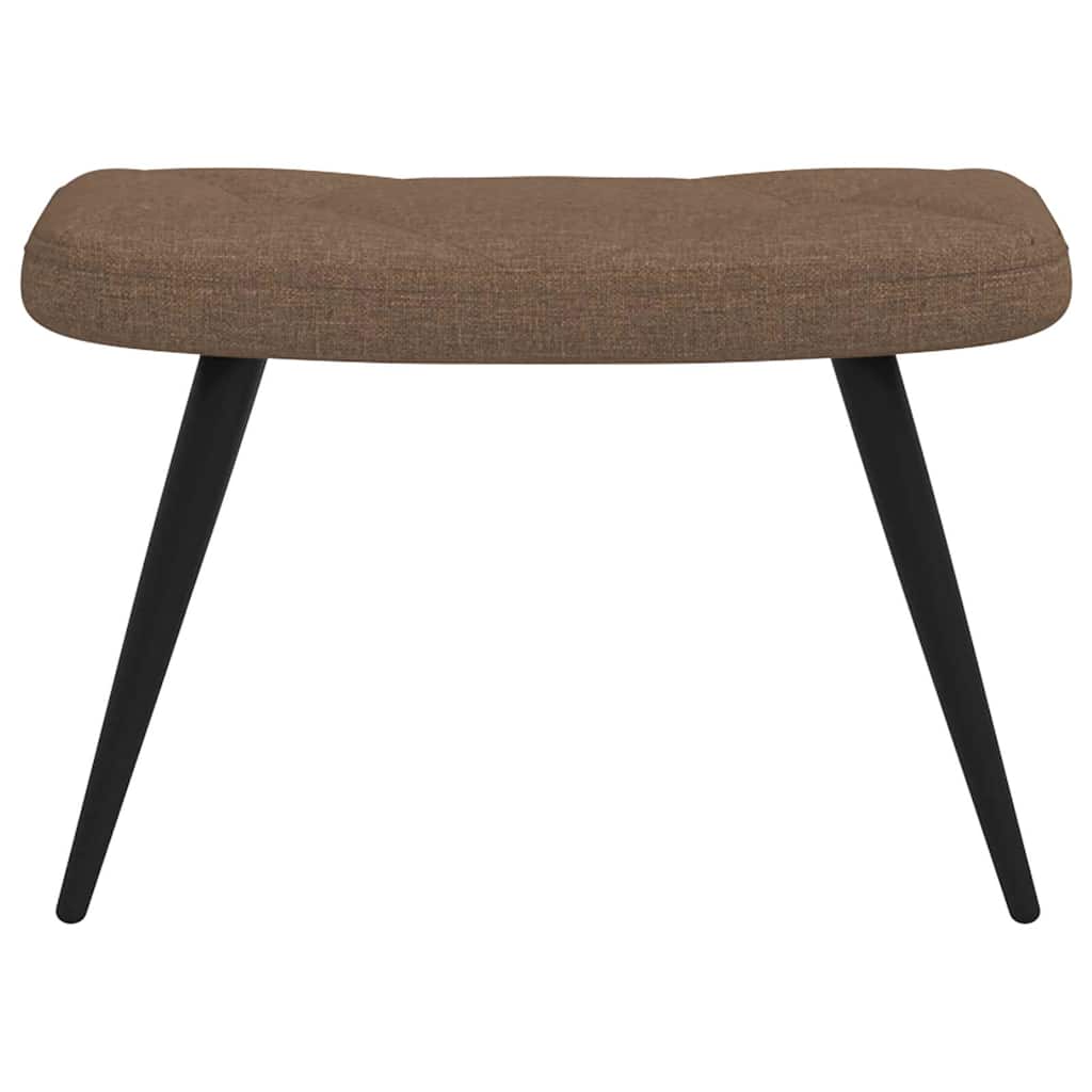 Relaxsessel mit Hocker Braun Stoff