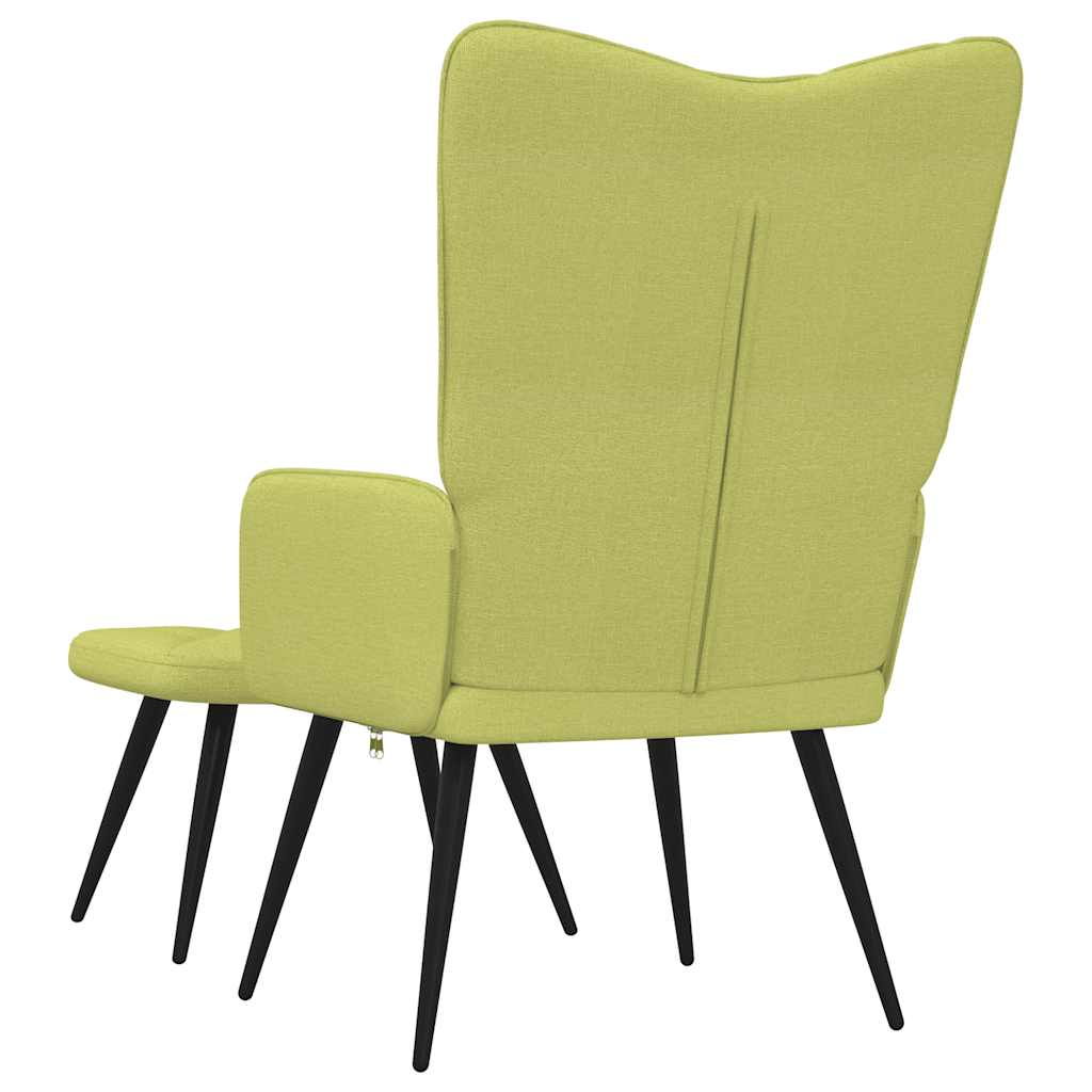 Relaxsessel mit Hocker Grün Stoff