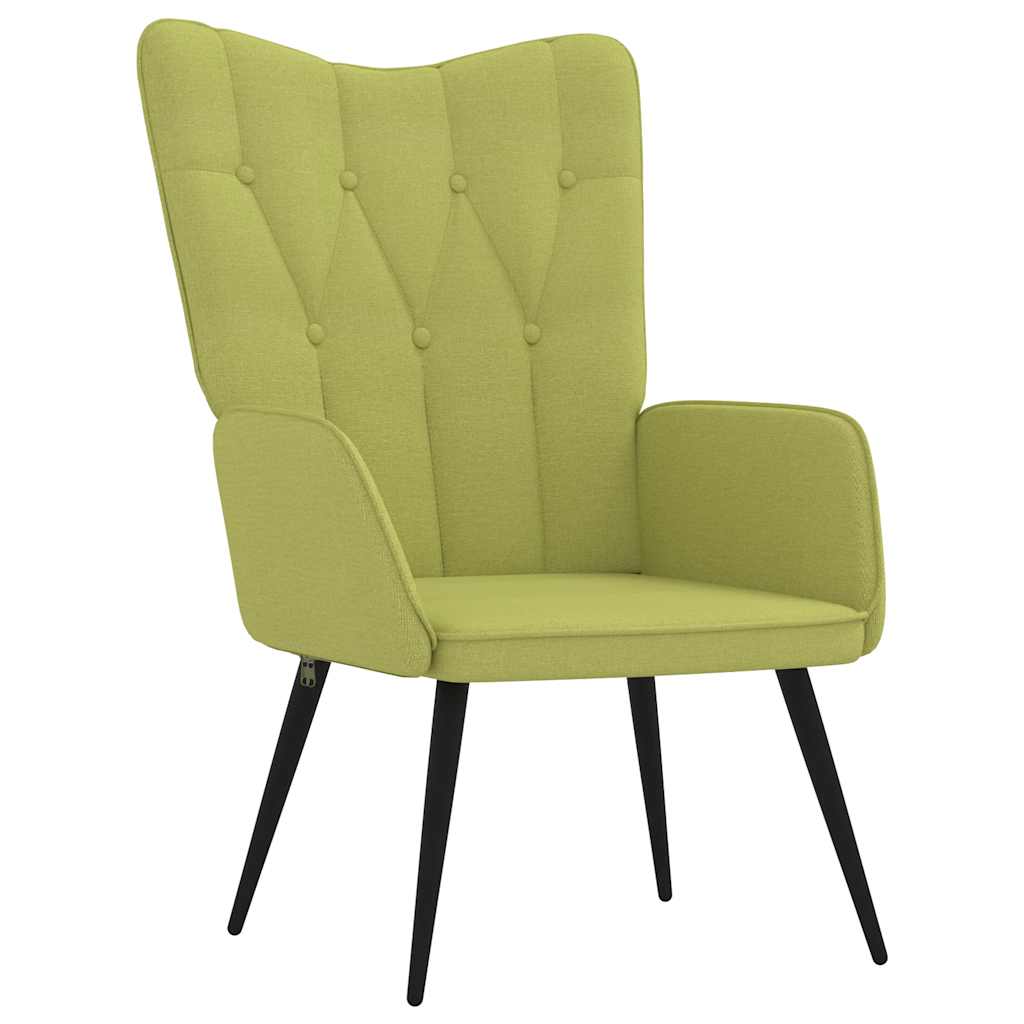 Relaxsessel mit Hocker Grün Stoff