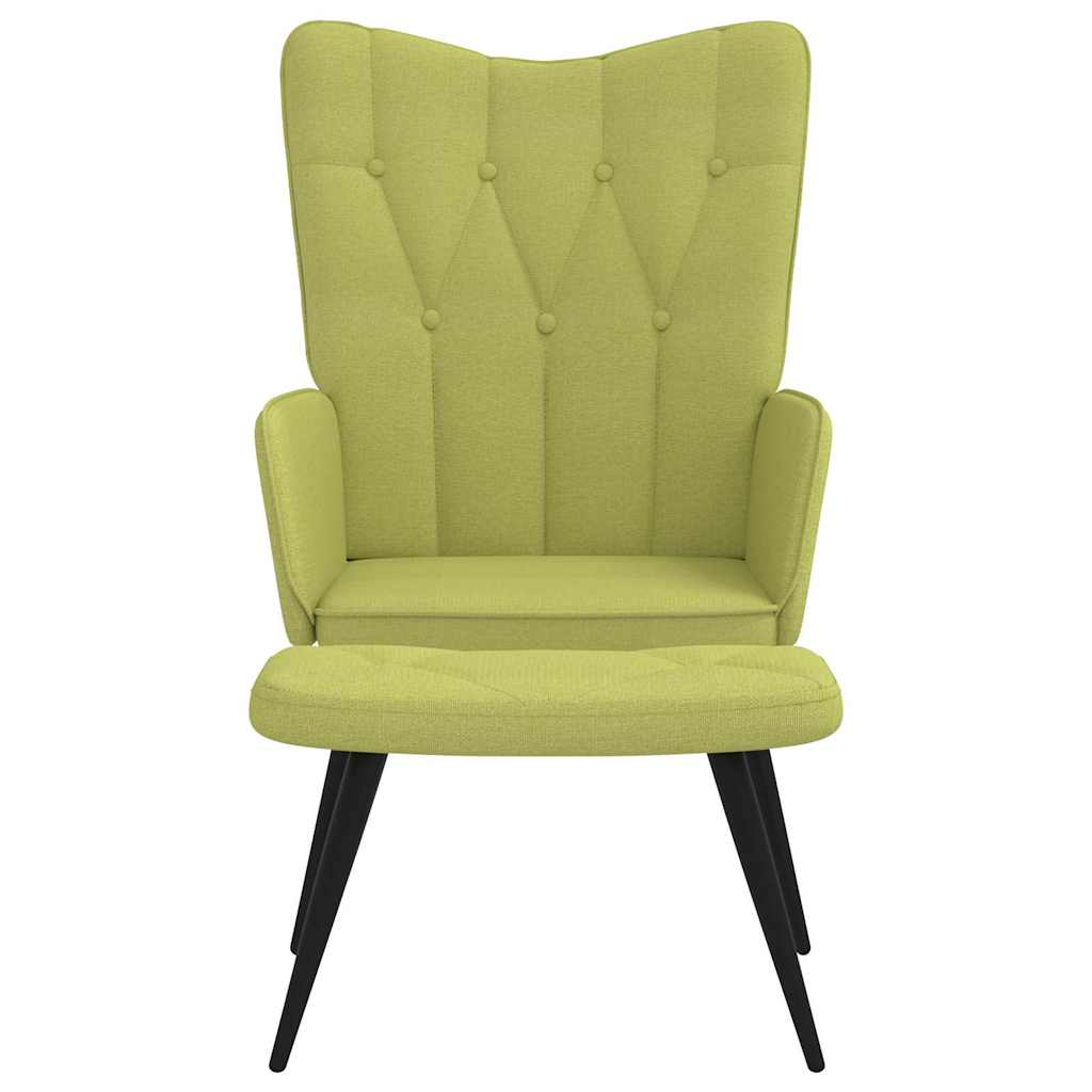Relaxsessel mit Hocker Grün Stoff