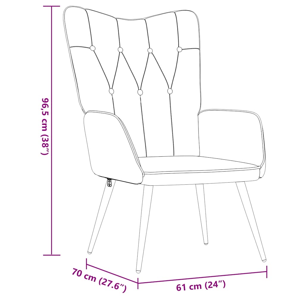 Relaxsessel mit Hocker Schwarz Stoff