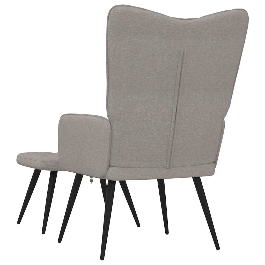 Relaxsessel mit Hocker Taupe Stoff
