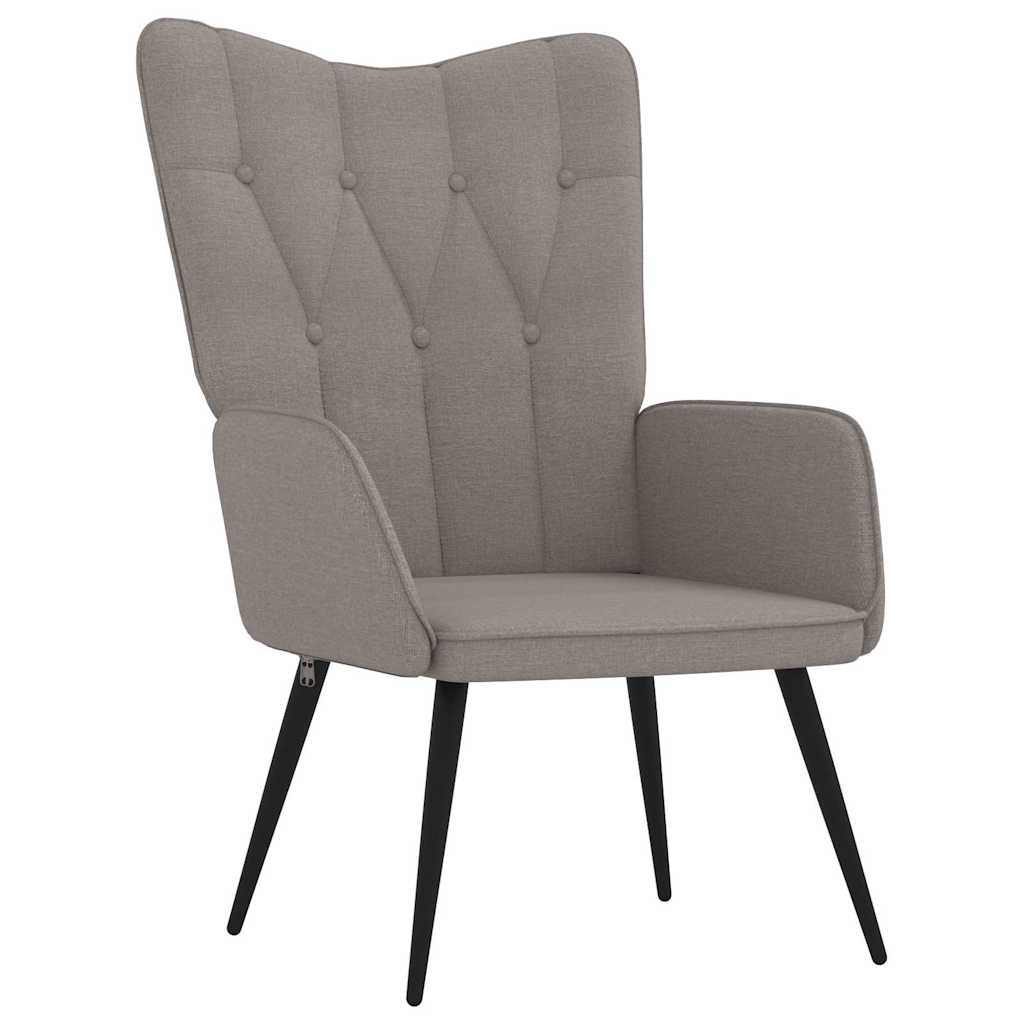 Relaxsessel mit Hocker Taupe Stoff