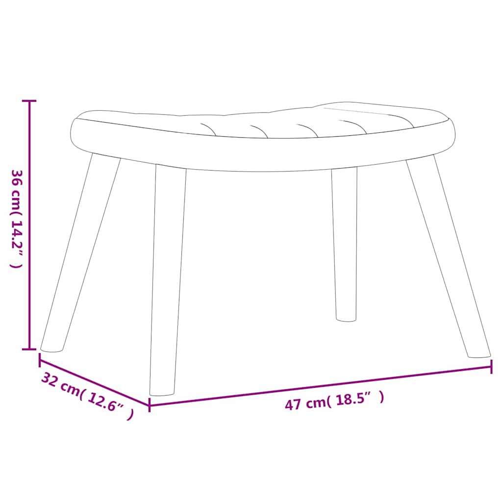 Relaxsessel mit Hocker Senfgelb Samt