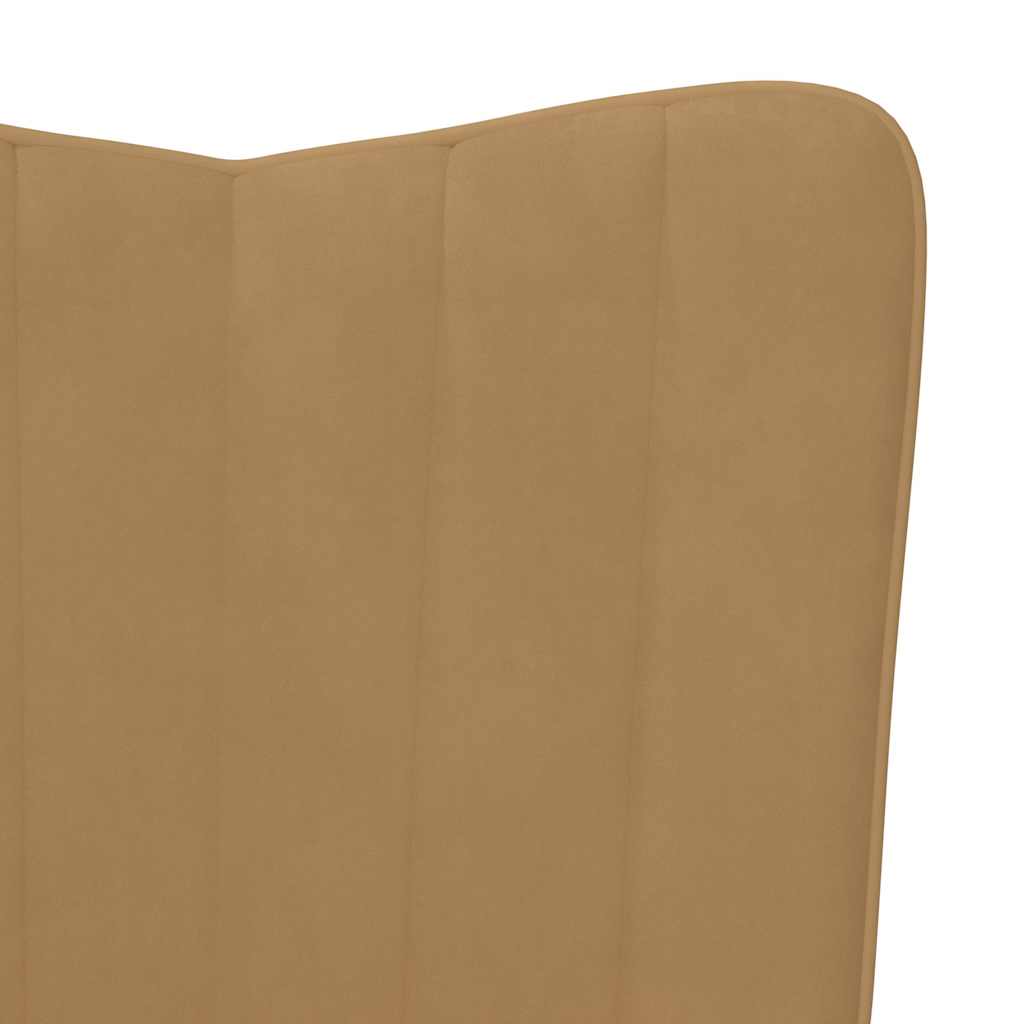 Relaxsessel mit Hocker Braun Samt