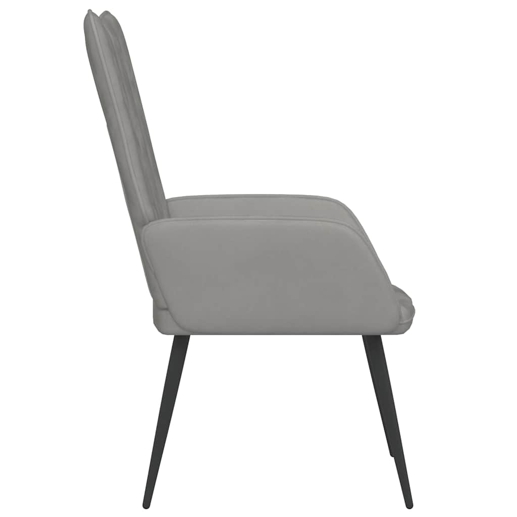 Relaxsessel Hellgrau Samt