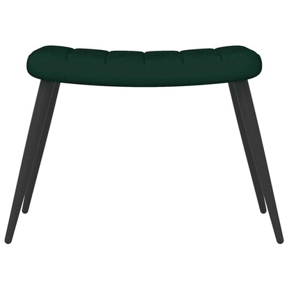 Relaxsessel mit Hocker Dunkelgrün Samt