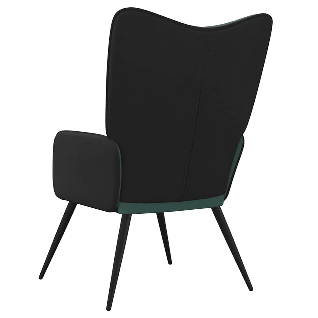 Relaxsessel Dunkelgrün Samt und PVC