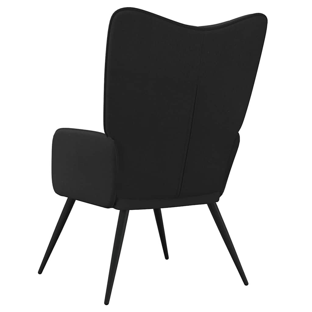 Relaxsessel Schwarz Samt und PVC