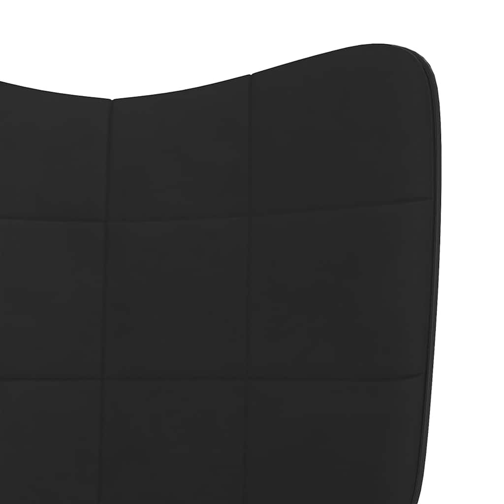 Relaxsessel Schwarz Samt und PVC