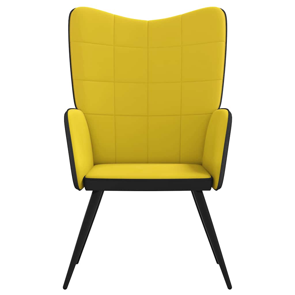 Relaxsessel Senfgelb Samt und PVC