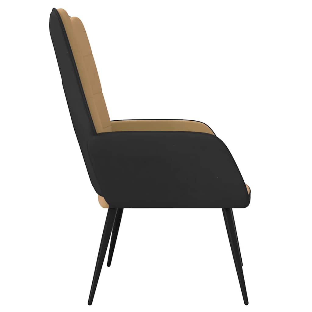 Relaxsessel Braun Samt und PVC