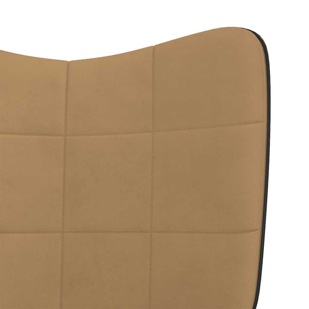 Relaxsessel Braun Samt und PVC