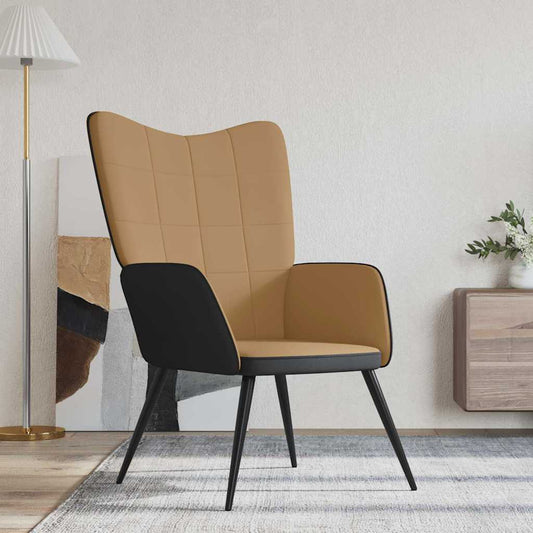 Relaxsessel Braun Samt und PVC