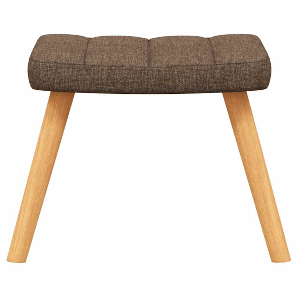 Relaxsessel mit Hocker Braun Stoff