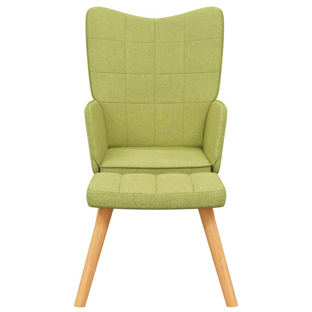 Relaxsessel mit Hocker Grün Stoff