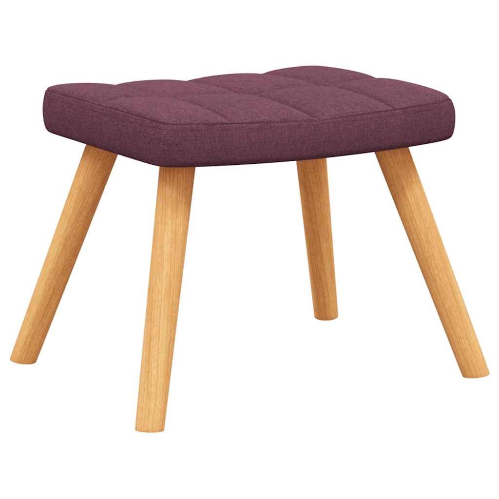 Relaxsessel mit Hocker Lila Stoff
