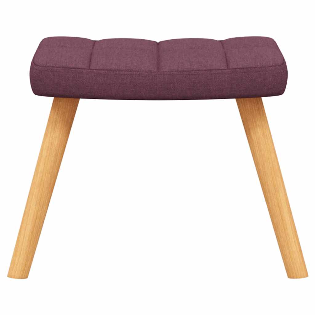 Relaxsessel mit Hocker Lila Stoff