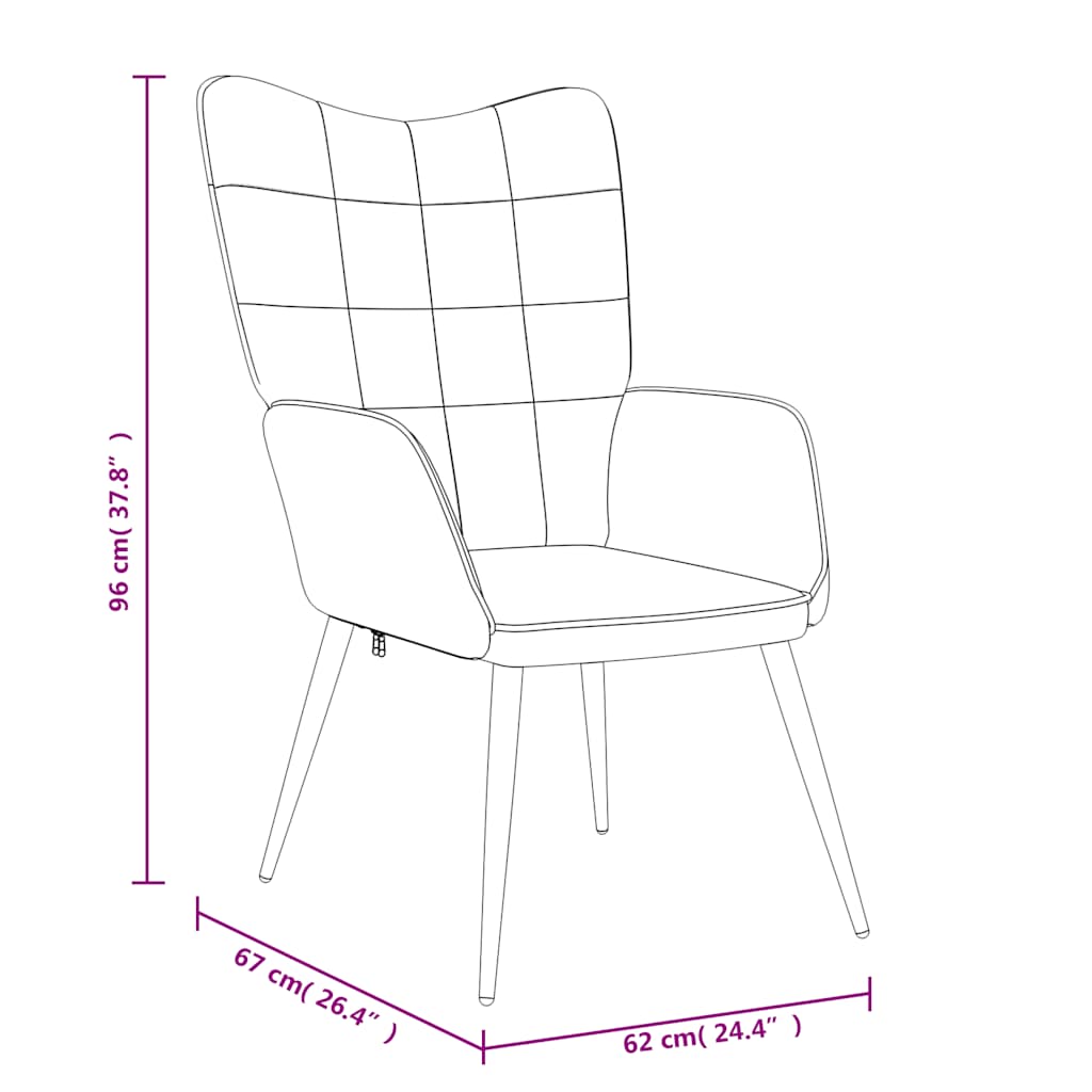 Relaxsessel mit Hocker Braun Stoff