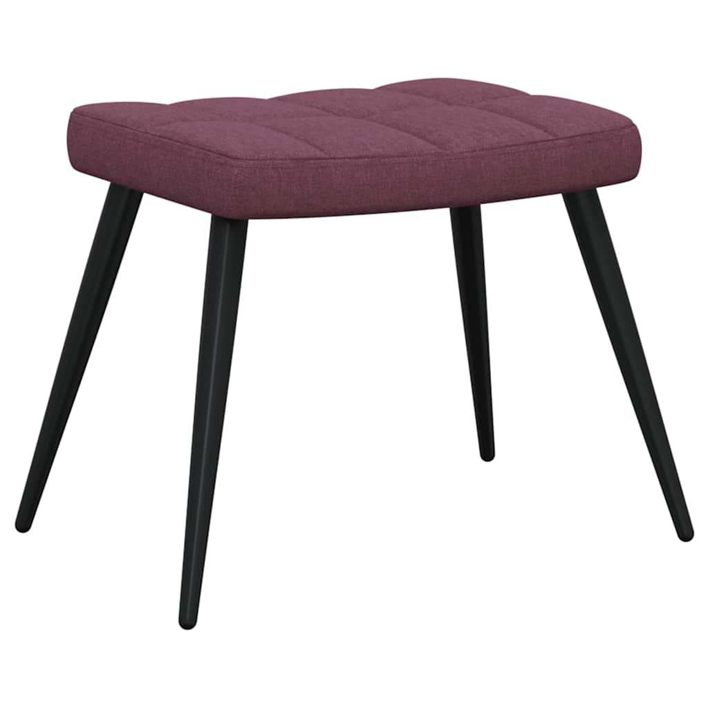 Relaxsessel mit Hocker Lila Stoff