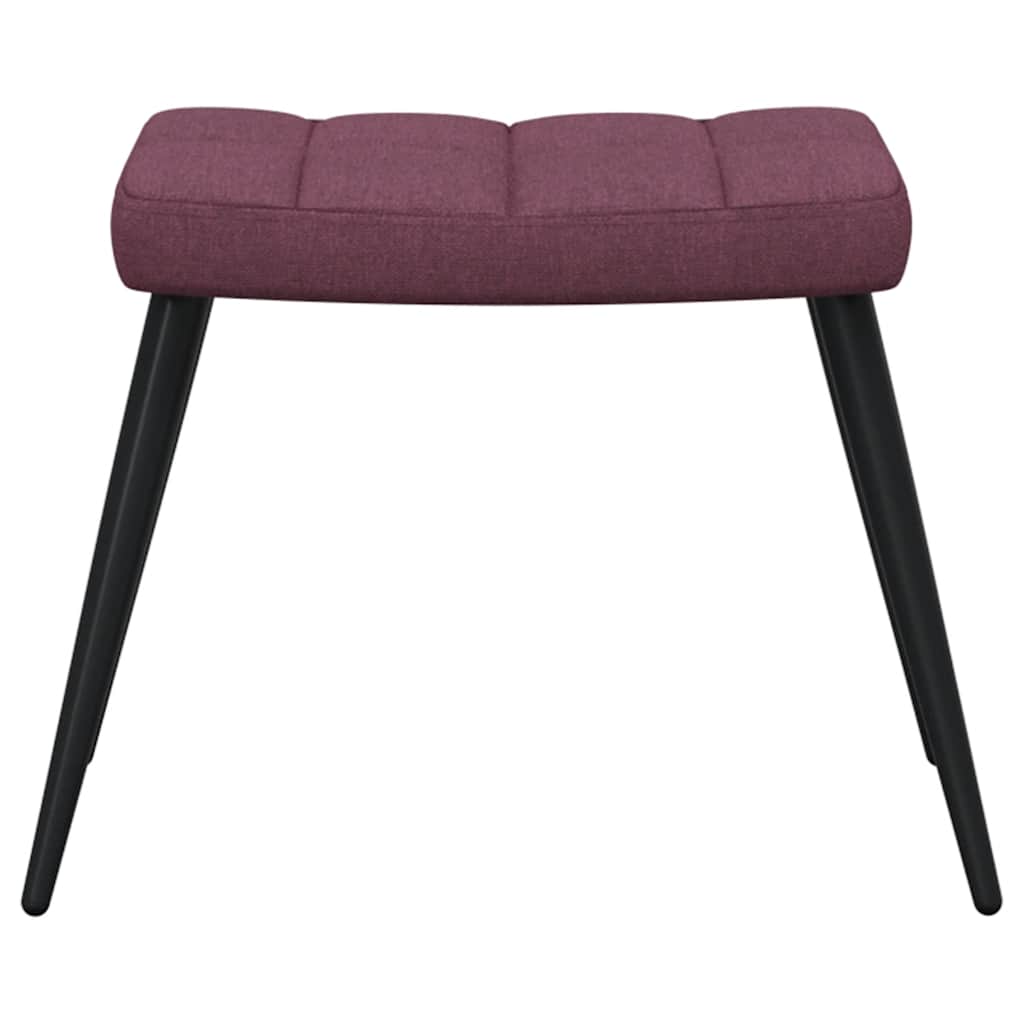 Relaxsessel mit Hocker Lila Stoff