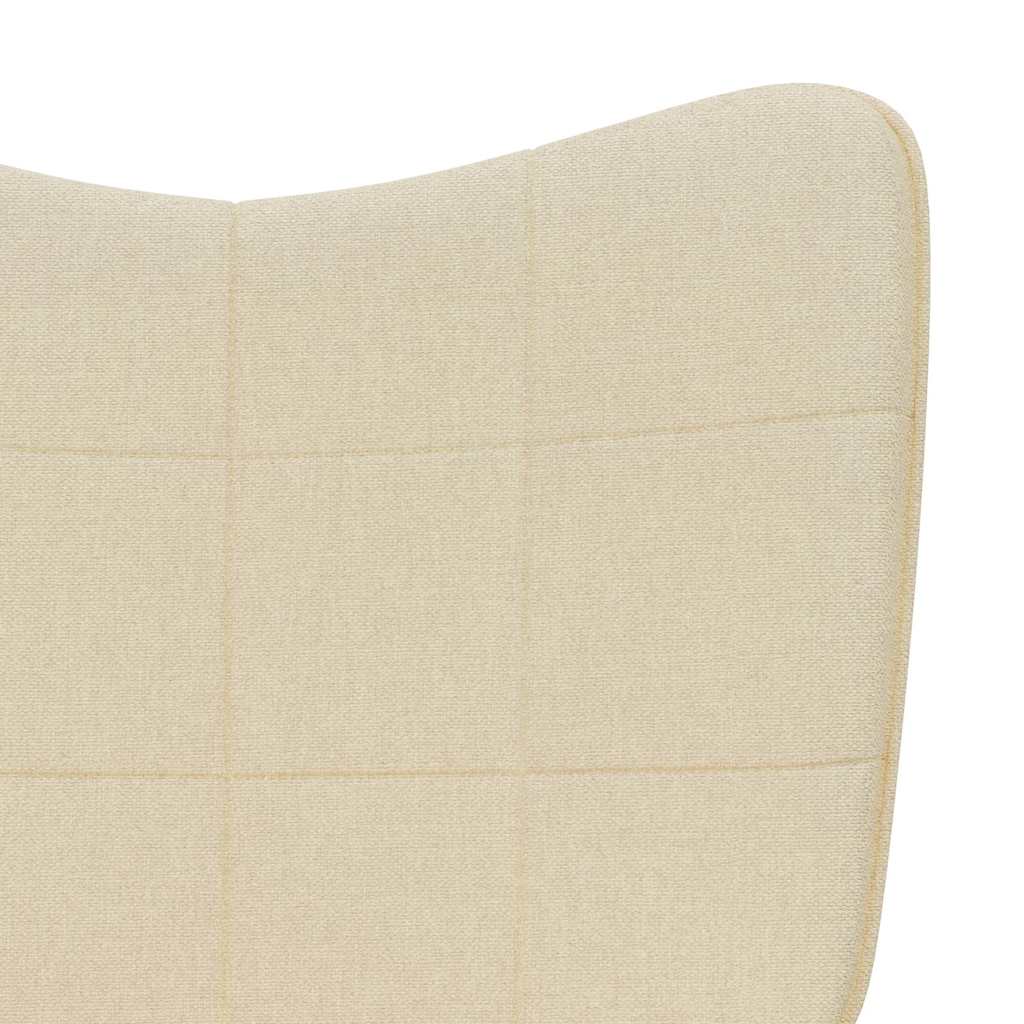 Schaukelstuhl Creme Stoff