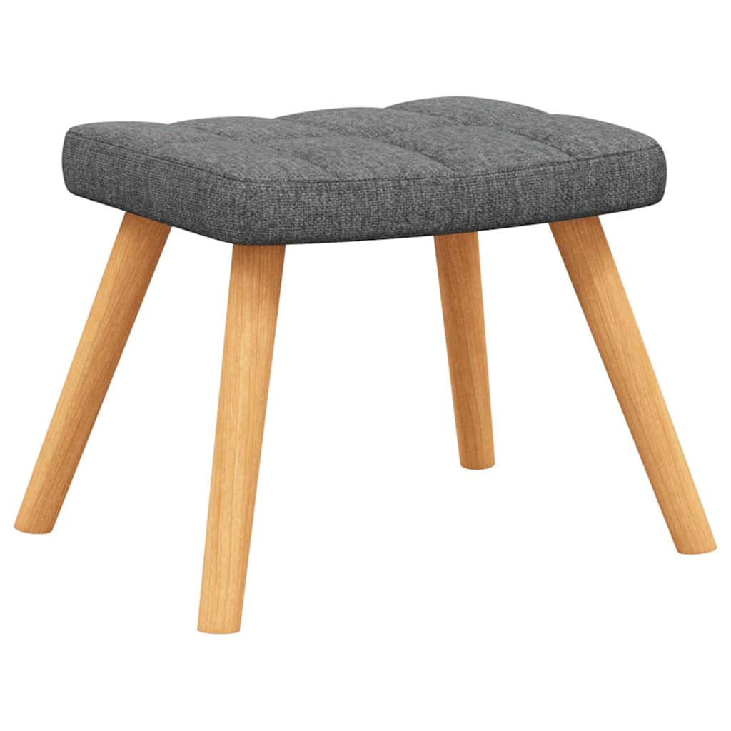 Schaukelsessel mit Hocker Dunkelgrau Stoff