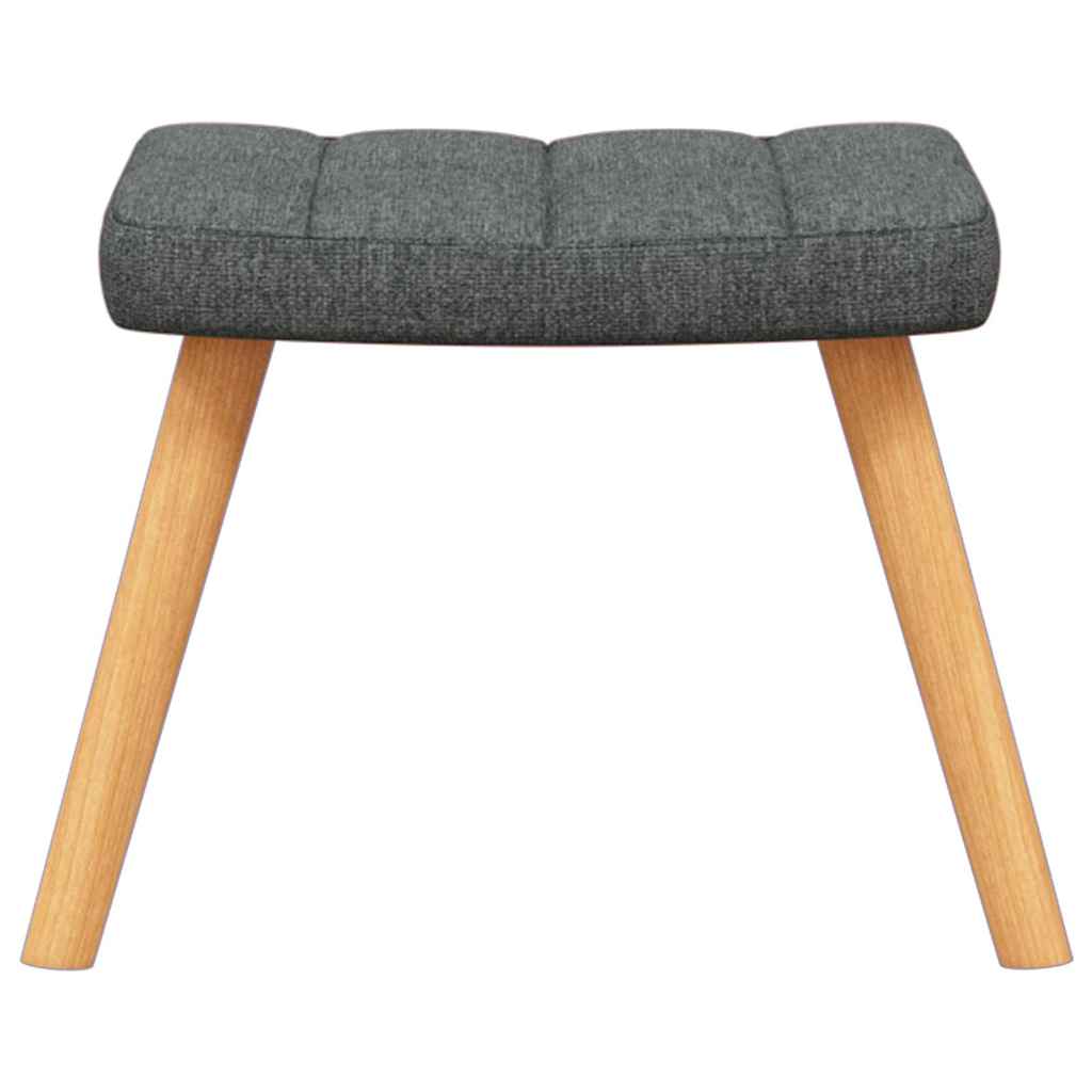 Schaukelsessel mit Hocker Dunkelgrau Stoff