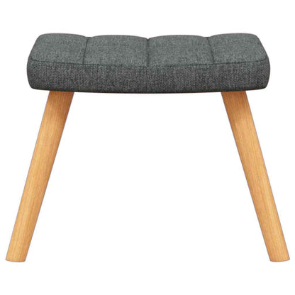 Schaukelsessel mit Hocker Dunkelgrau Stoff