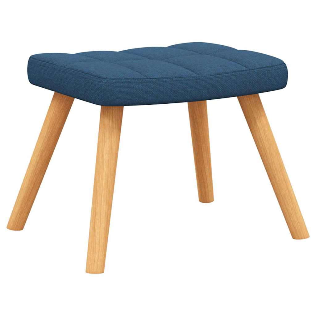 Schaukelsessel mit Hocker Blau Stoff