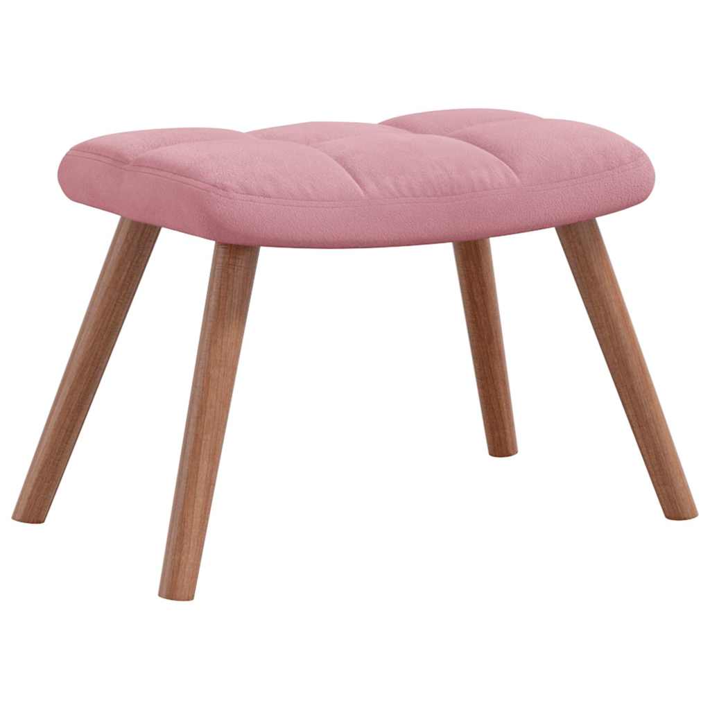 Relaxsessel mit Hocker Rosa Samt