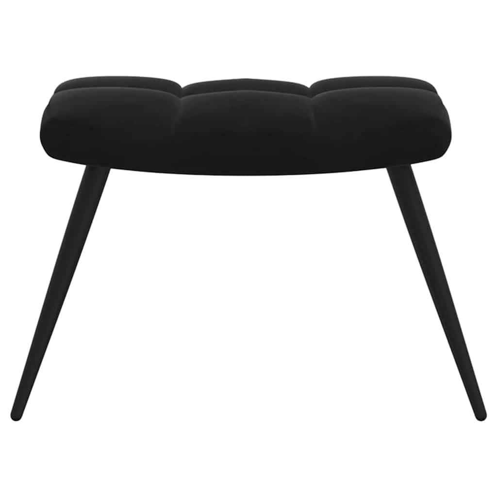 Relaxsessel mit Hocker Schwarzer Samt