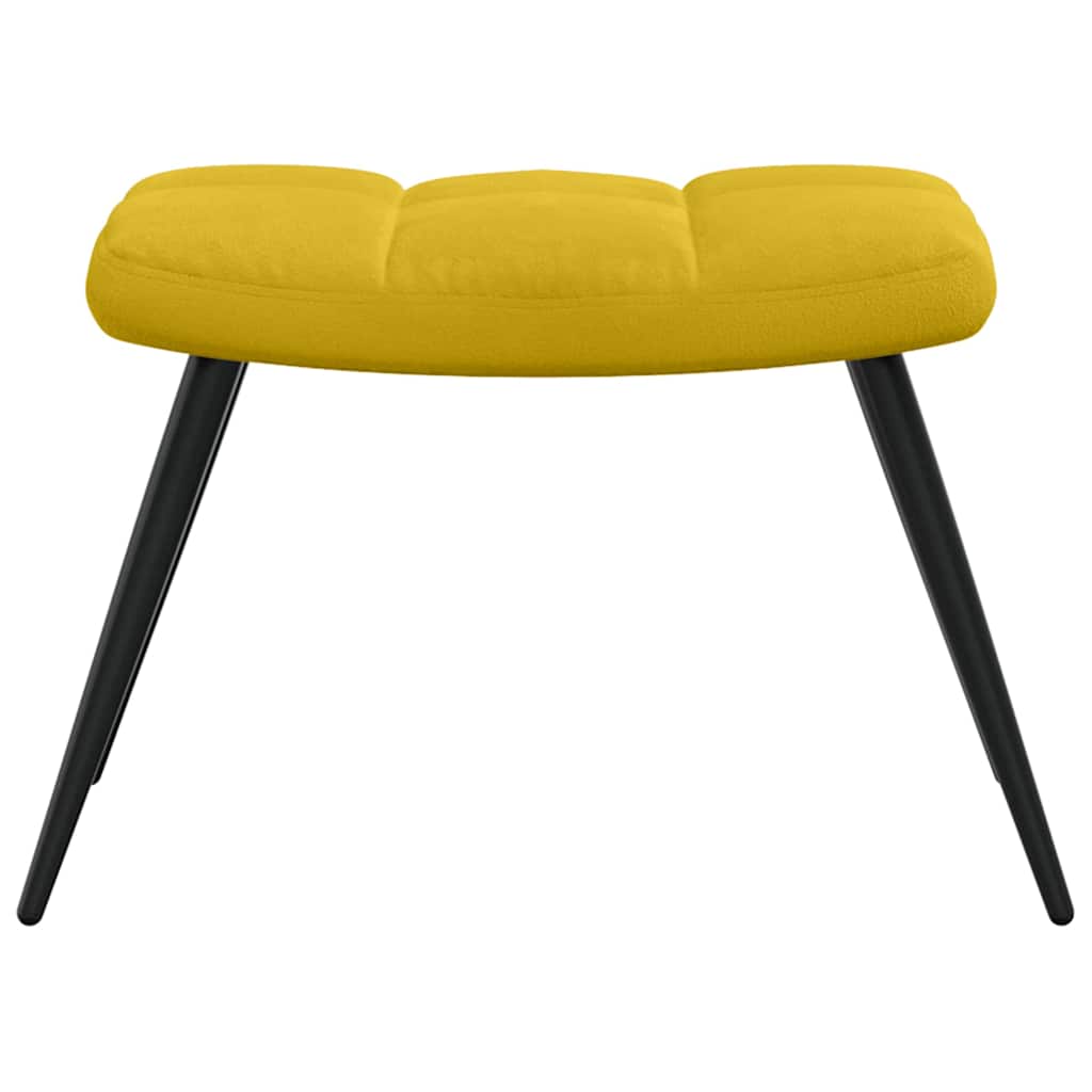 Relaxsessel mit Hocker Senfgelber Samt