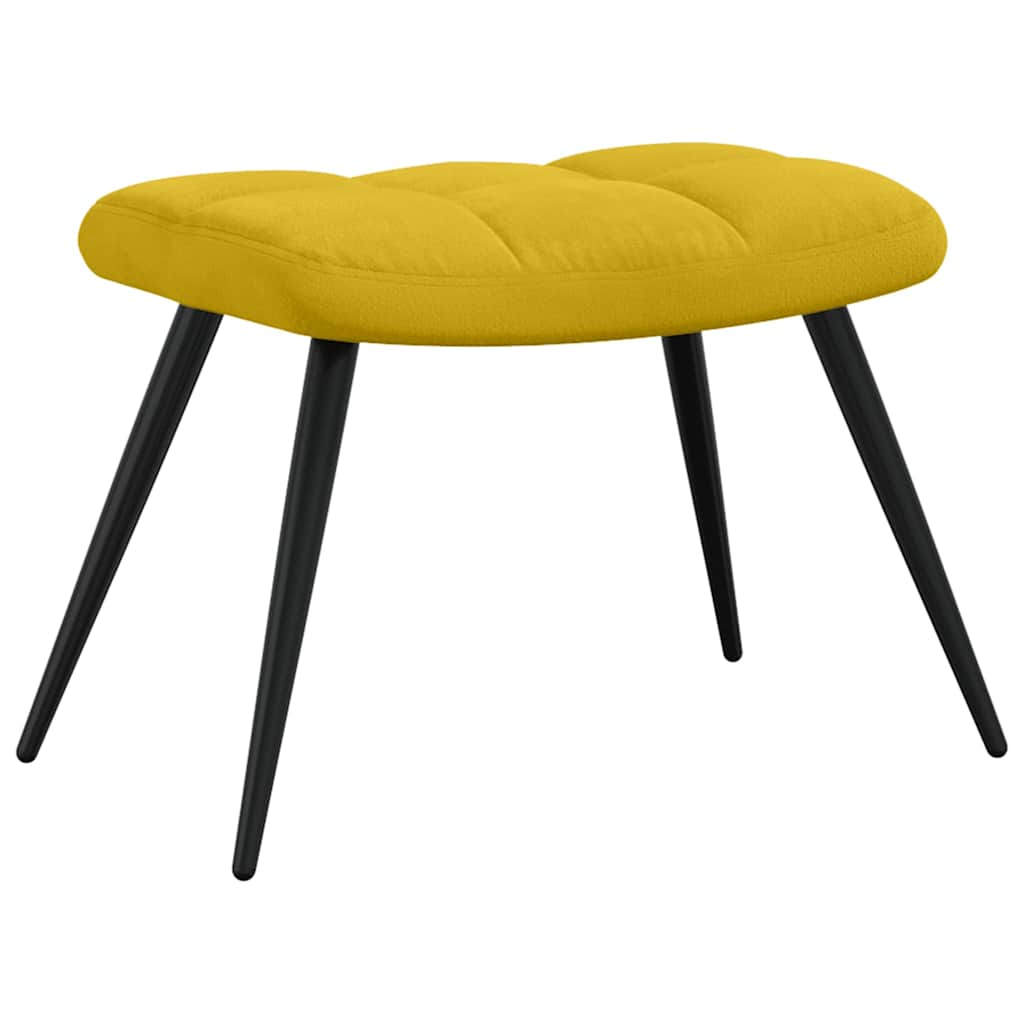 Relaxsessel mit Hocker Senfgelber Samt