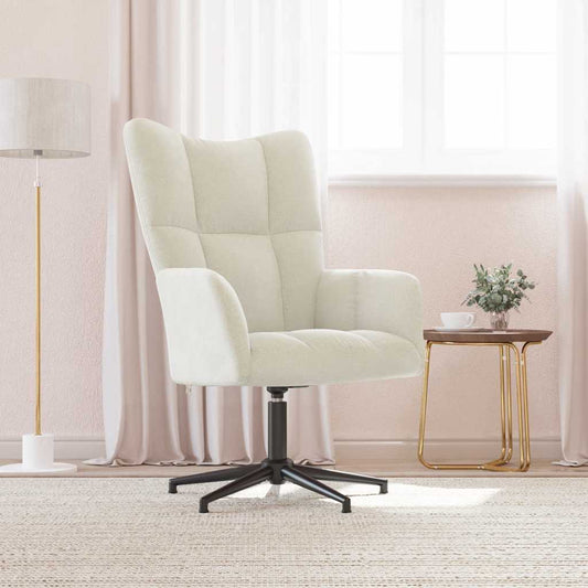 Relaxsessel Cremeweiß Samt