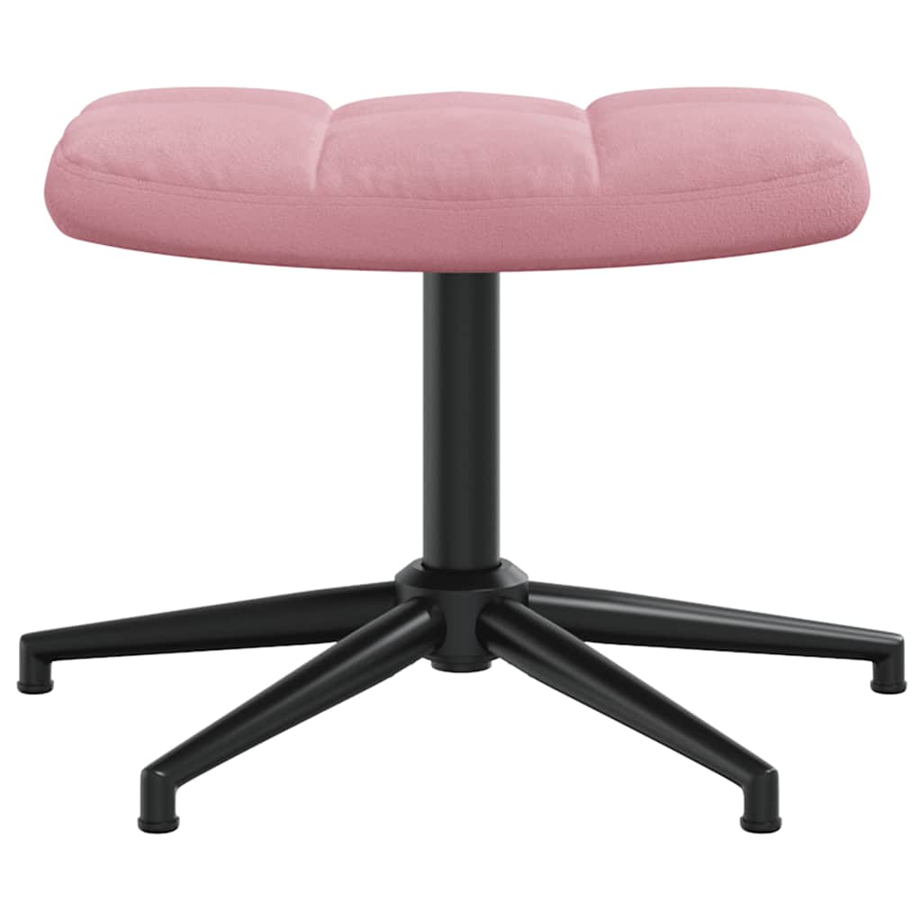 Relaxsessel mit Hocker Rosa Samt